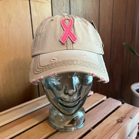 Breast Cancer Awareness Pink Ribbon Cap - Picture 1 of 14